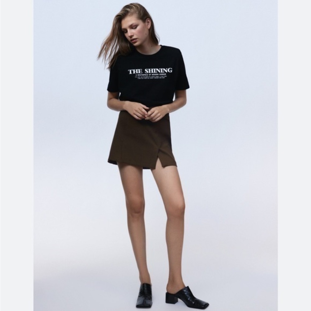 Zara & Shinning Collaboration Black Graphic T-Shirt